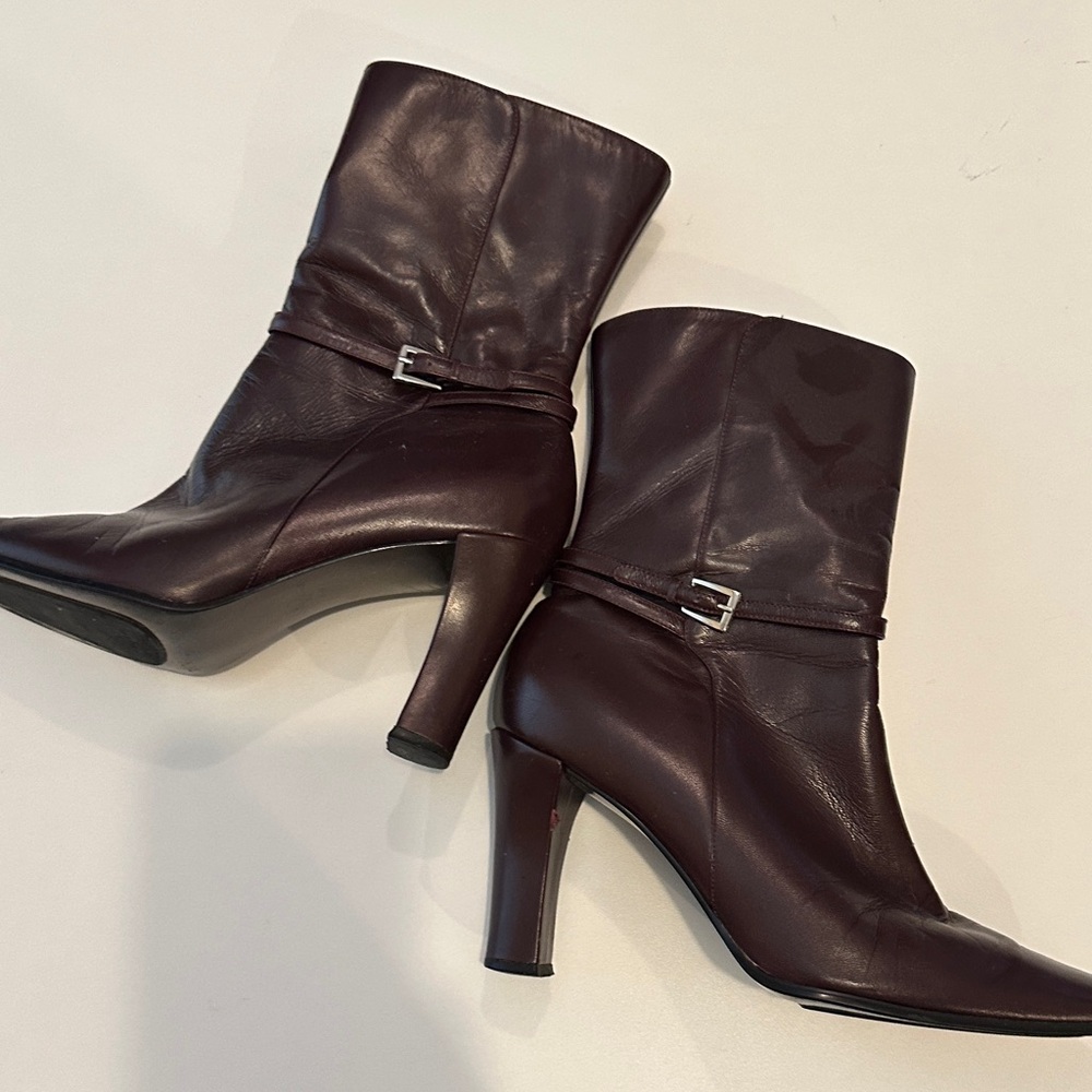 Anne Klein Dark Brown Heeled Boots